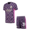 Officiële Voetbalshirt + Korte Broek Doelman Manchester City Ederson Uit 2023-24 - Kids